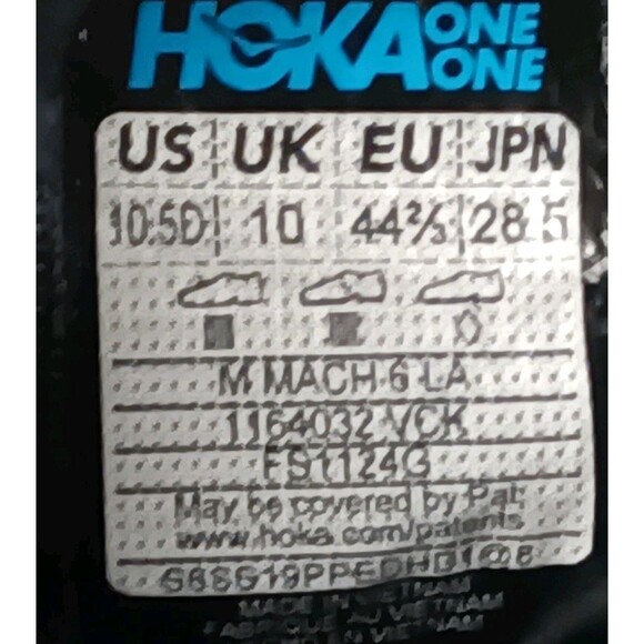 Hoka ONE ONE MACH 6 LA Running Shoes Men's Sizes 10.5 D Varsity Navy Blue - Picture 9 of 9